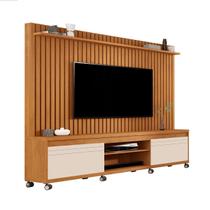 Home Theater Para Sala TV De Até 55 Polegadas Pés Em Rodizio Ripado Orion - Giga Móveis