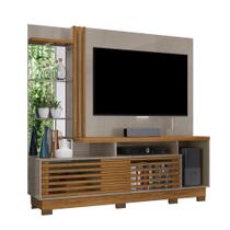 Home Theater Paradise com Pés para TV 60" LED e Espelho Fendi/ Naturale - Madetec