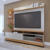 Home Theater Ripado Maceió para TV 65 Polegadas com LED 1 Porta 4 Nichos com Pés Off White Freijó Home Theater Ripado Maceió para TV 65 Polegadas com LED 1 Porta 4 Nichos com Pés Off White Freijó