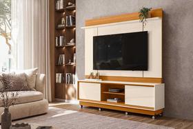 Home Theater Siena para TV de até 75 polegadas (Com Rodízio) - Cinamomo Off White - Madetec
