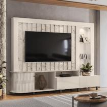 Home Theater Zolder com Estilo Clássico Calacata/Off-White