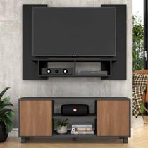 Home Theather 120cm Rack 2 Portas e Painel para Tv 48 Polegadas City Manchester/Grafite