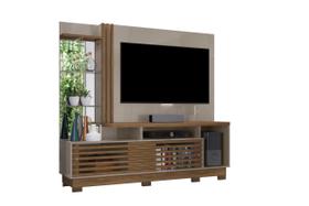 Home Theather Frizz Plus C/Pés P/TV até 60"Fendi/ Naturale - Bela Móveis - Madetec