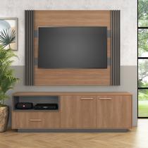 Home Theather Santa Fé 200cm Rack 2 Portas 1 Gaveta e Painel para Tv 60 Polegadas Manchester/Grafite