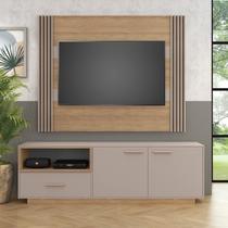 Home Theather Santa Fé 200cm Rack 2 Portas 1 Gaveta e Painel para Tv 60 Polegadas Mel/Fendi