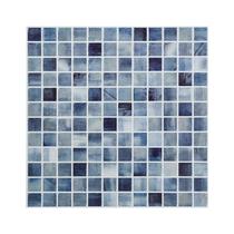 HOMEART Azulejos autocolantes azuis 3D para backsplash de cozinha 25 x 25 cm