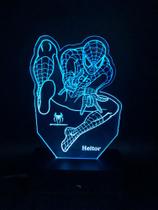 Homem Aranha, Abajur, Luminária De Led, Decoração, 16 Cores, Presente, Criativo