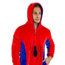 Homem Aranha Kigurumi Pijama Roupa Fantasia Macacão Adulto Oficial Marvel