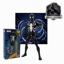 Homem Aranha Traje Preto Heróis Marvel 22cm Articulado