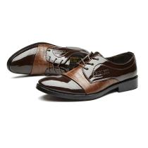 Homens de negócios casuais de couro Shoe-Brown