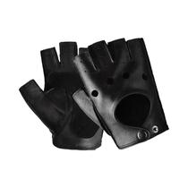 Homens luvas de couro pu luvas condução fitness motocicleta ciclismo pele de cabra