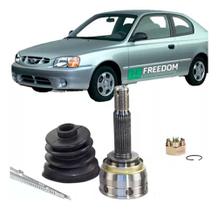 Homocinetica externa hyundai accent excel 1.5 22x25 dentes 1992 á 2001 junta fixa lado da roda