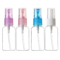 Honbay 4PCS 50ml 1.7oz portátil recarregável plástico spray frascos de maquiagem vazia claro frasco de pulverizador com fina névoa viagem tamanho spray frasco