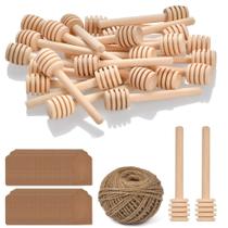 Honey Dipper Sticks FOCCTS 100 unidades de agitadores de mel de madeira 7,6 cm Honey Dipper Sticks FOCCTS 100 unidades de agitadores de mel de madeira 7,6 cm