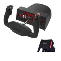Honeycomb Aeronautical Alpha Flight Controls Yoke e Painel de Interruptores com Capa Antipoeira OEM Honeycomb (2 Itens)