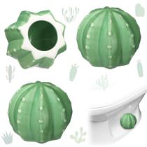 Honeydak Kit com 2 capas cerâmicas para parafusos do vaso sanitário em formato de cacto