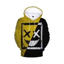 Hoodie 3D Impresso Com Rosto Sorridente Do Diabo Para Homens E Mulheres, Padrão XOXO, Casual E