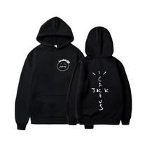 Hoodie Casual Unissex Oversized Com Estampa Do Álbum De Música Rapper Cactus Jack, Manga Longa
