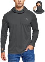 Hoodie de proteção solar Willit para homens UPF 50+ Deep Grey XXL Hoodie de proteção solar Willit para homens UPF 50+ Deep Grey XXL