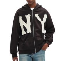 Hoodie Dynict, unissex, bordado com letras, zíper, Y2K, streetwear Hoodie Dynict, unissex, bordado com letras, zíper, Y2K, streetwear