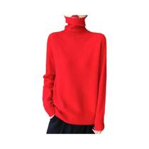 Hoodie Feminino 100% Lã Merino, Manga Longa, Gola Alta, Top Quente, 19 Cores, Pullover De Outono E