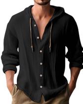 Hoodie Grafumo de algodão preto para homens Summer Beach