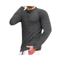 Hoodie Masculino com Gola Redonda Jacquard - Estilo Casual