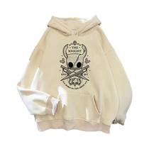 Hoodie Masculino Ulzzang Grunge Y2K - Estética Oco Cavaleiro - Outono/Inverno