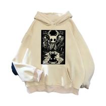 Hoodie Masculino Ulzzang Grunge Y2K - Estética Oco Cavaleiro - Outono/Inverno