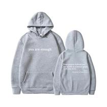 Hoodie Retro Unissex Estilo Street Hip Hop, Você É Suficiente, Hoodie Pullover Para Homens E