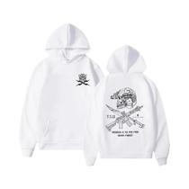 Hoodie Tático Unissex Sparta Com Estampa De Caveira, Suéter Casual Quente E Solto Para Outono E
