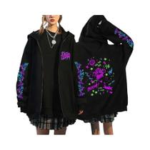 Hoodie Unissex Oversized Com Estampa De Macaco Arcane Jinx, Jaqueta Com Zíper, Estilo Harajuku,