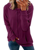 Hoodies Onlypuff Pulôver, moletons com capuz para mulheres, lilás, 3GG