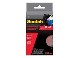 Hook Loop Fastener 3M Scotch Clear 2,54 cm x 1,2 m, pacote com 2