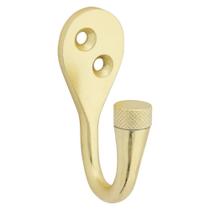 Hook National Hardware N337-911 serrilhado em ouro escovado de 6,7 cm