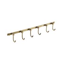 Hook Rack WINCASE, toalhas de banheiro, casaco, latão antigo, 6 ganchos