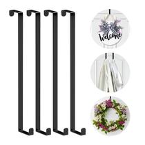 Hooks Over The Door Brand Booda Brand 35,56 cm, pacote com 4, preto