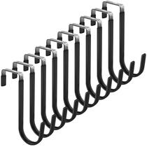 Hooks Over The Door Hooks FYY, pacote com 10 unidades pretas de metal pesado Hooks Over The Door Hooks FYY, pacote com 10 unidades pretas de metal pesado