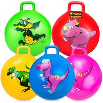 Hopper Ball Hymaz Dinosaur de 18 polegadas com alças e bomba de ar, 5 unidades Hopper Ball Hymaz Dinosaur de 18 polegadas com alças e bomba de ar, 5 unidades