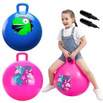 Hopper Ball ZOOJOY Bouncy Ball de 18 polegadas com alça, pacote com 2 unidades para crianças