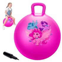 Hopper Ball ZOOJOY Unicorn 45 cm com alça para crianças de 3 a 8 anos