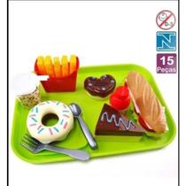 Hora Do Lanche 16 Peças Fast Food Comida De Brinquedo