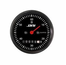 Horímetro Fundo Preto E Aro Preto 52mm Bivolt Universal - DNI 4500