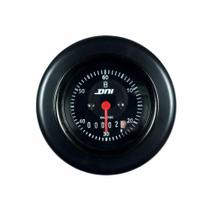 Horímetro Fundo Preto E Aro Preto Com Amortecedor E Iluminação 52mm Bivolt Universal - DNI 4502