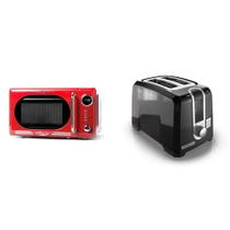 Horno Microondas Nostalgia Retro Compacto 0.7 pies cúbicos 700W Negro