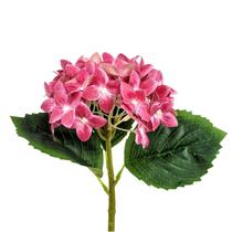Hortênsia Rosa Pink Haste 32X18Cm Flor Planta Artificial