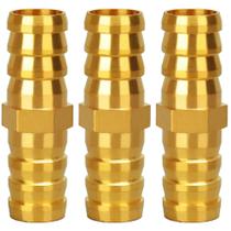 Hose Barb Fitting JoyTube Brass Splicer Mender, 1 pacote com 3 Hose Barb Fitting JoyTube Brass Splicer Mender, 1 pacote com 3