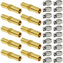 Hose Barb Fitting Joywayus 1/2 Hose ID Brass Pacote com 10 Hose Barb Fitting Joywayus 1/2 Hose ID Brass Pacote com 10