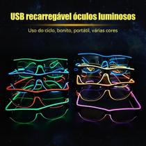 hot Óculos emissores de luz sem fio, carregamento USB, adereços LED, presentes de festa fáceis de transportar