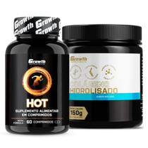 Hot Termogênico 60 Caps + Colágeno 150g Growth Supplements